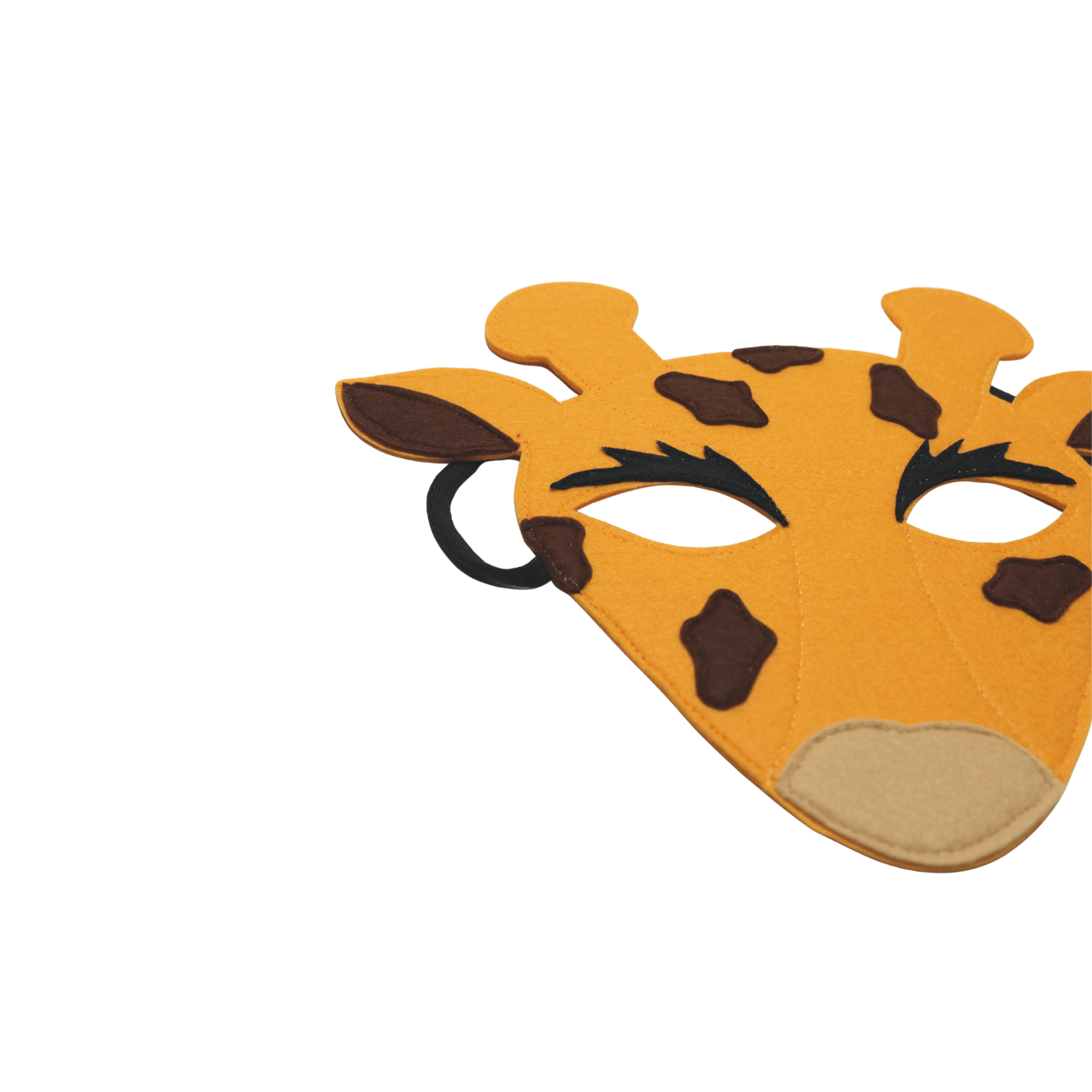 Masque en feutre girafe