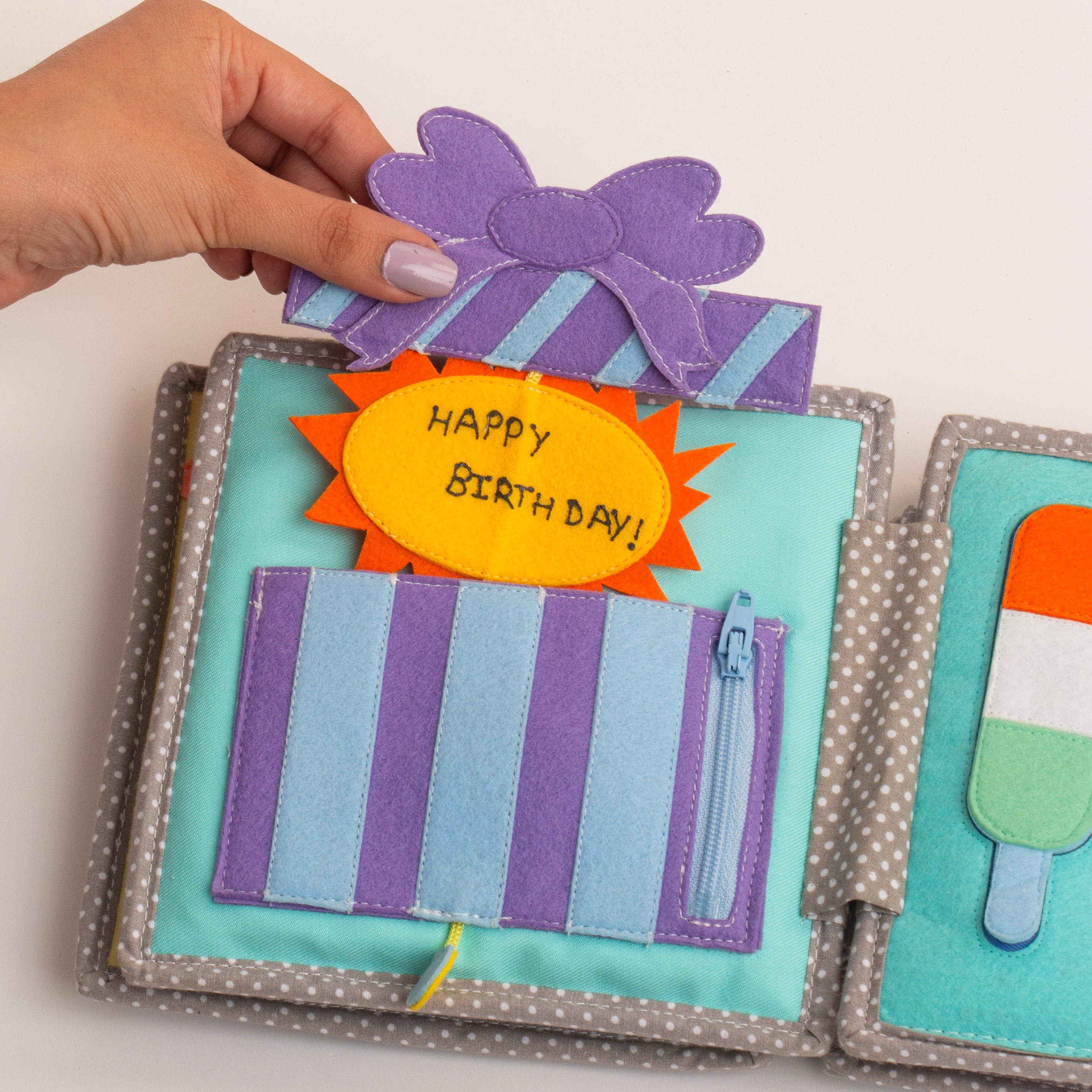 Happy Bearsday - 6 Seiten Mini Quiet Book