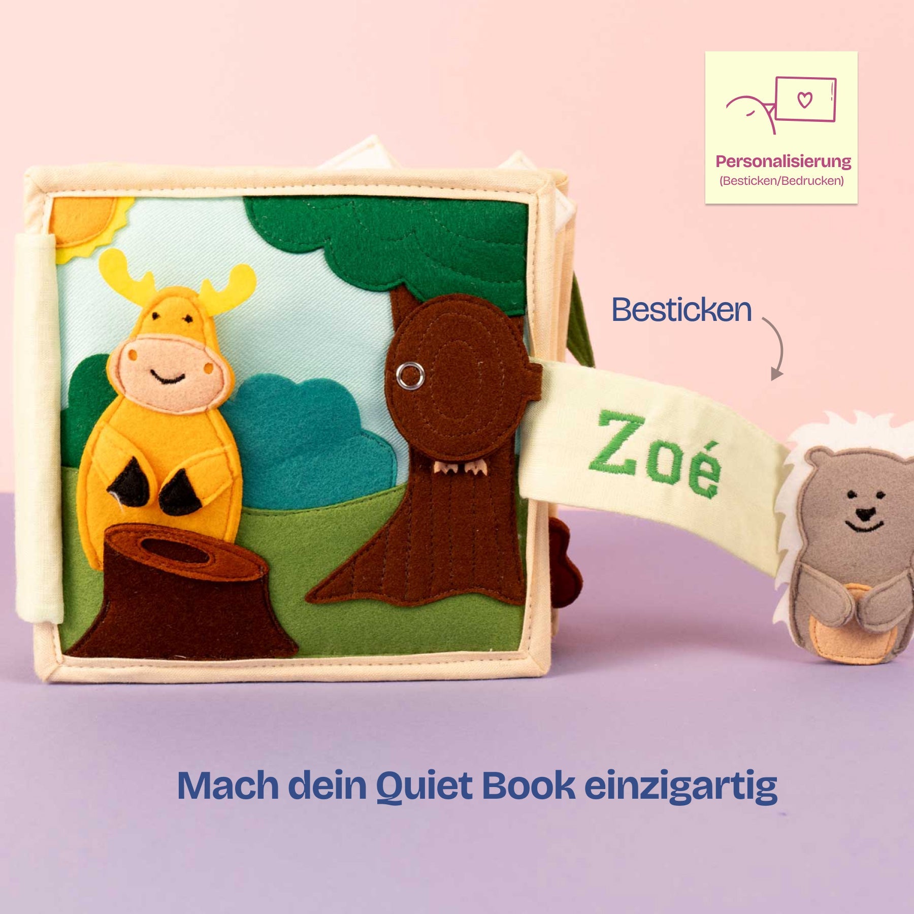 Animal Friends - 6 Pages Mini Quiet Book