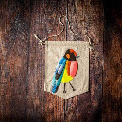 bunter vogel wandteppich wanddeko - jolly designs