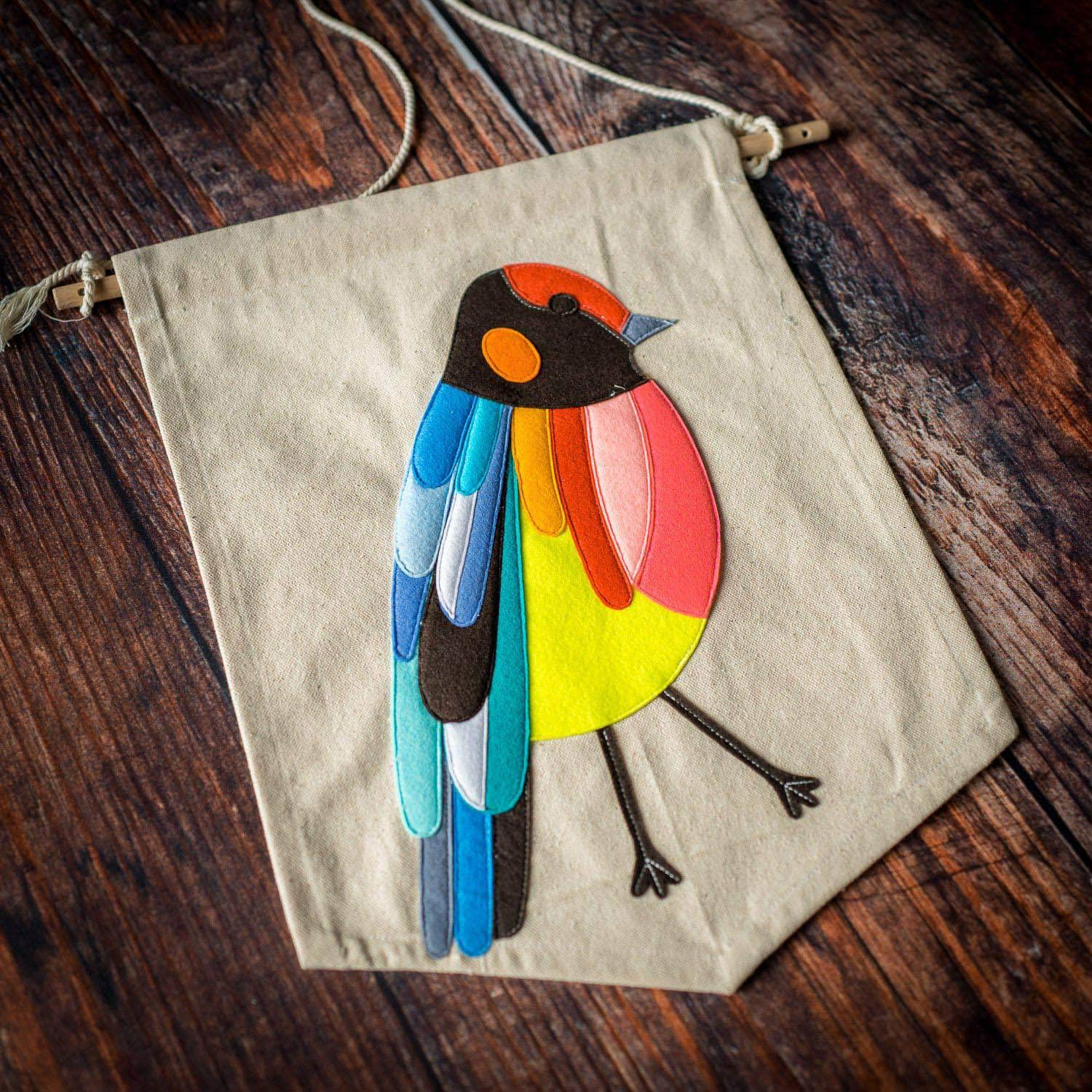 bunter vogel wandteppich wanddeko - jolly designs