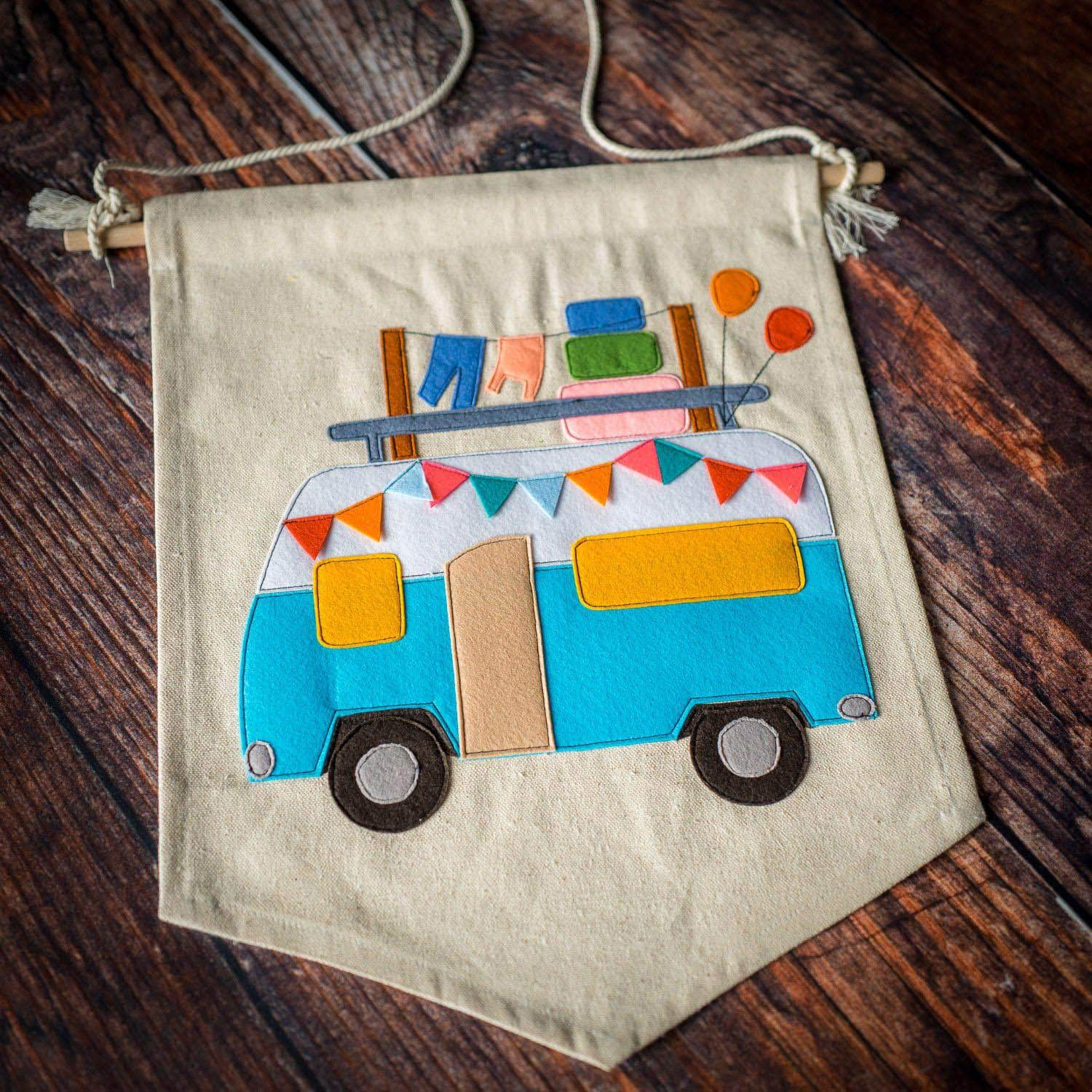 caravan wandteppich wanddeko - jolly designs