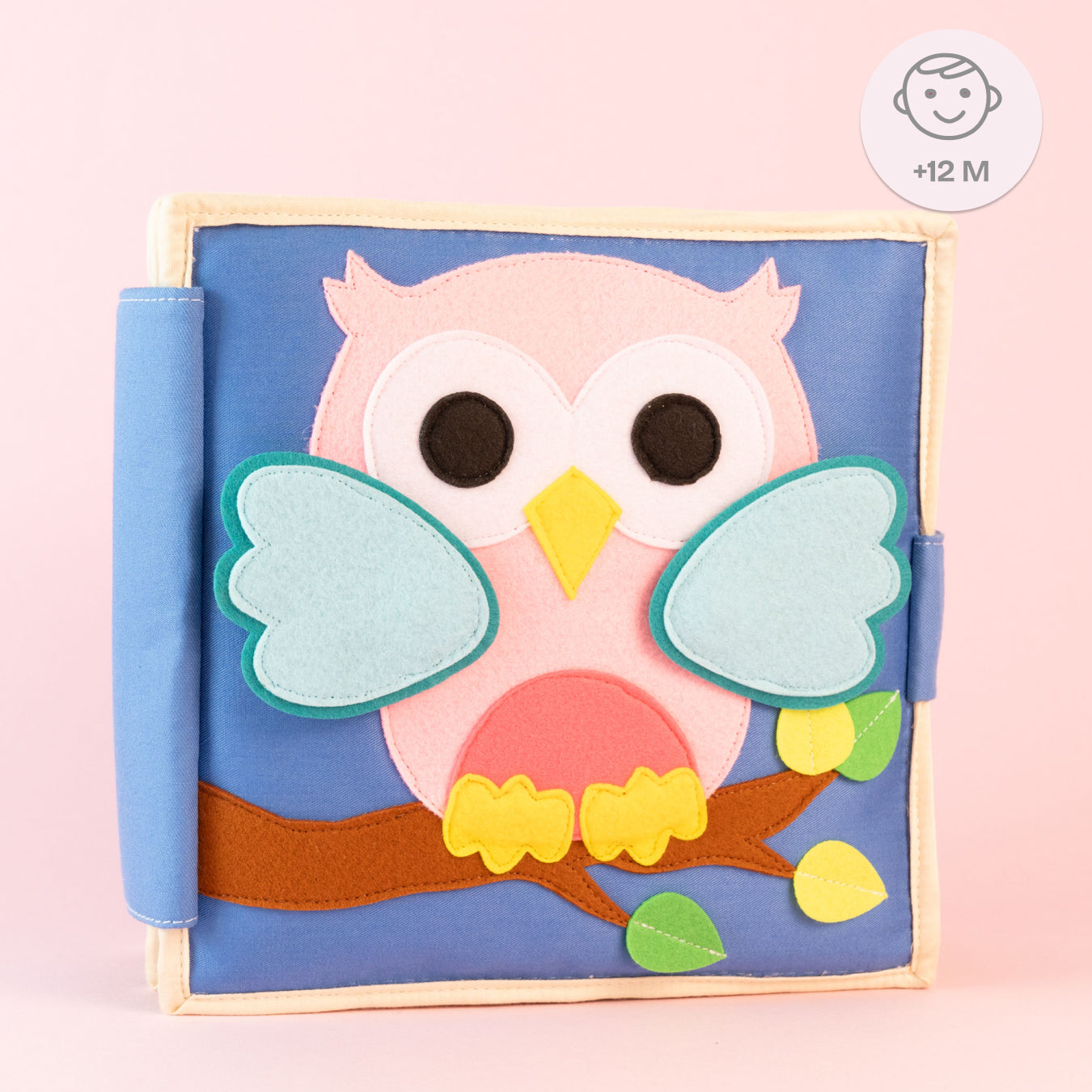 Pastel young owl- 6 Pages Quiet Book