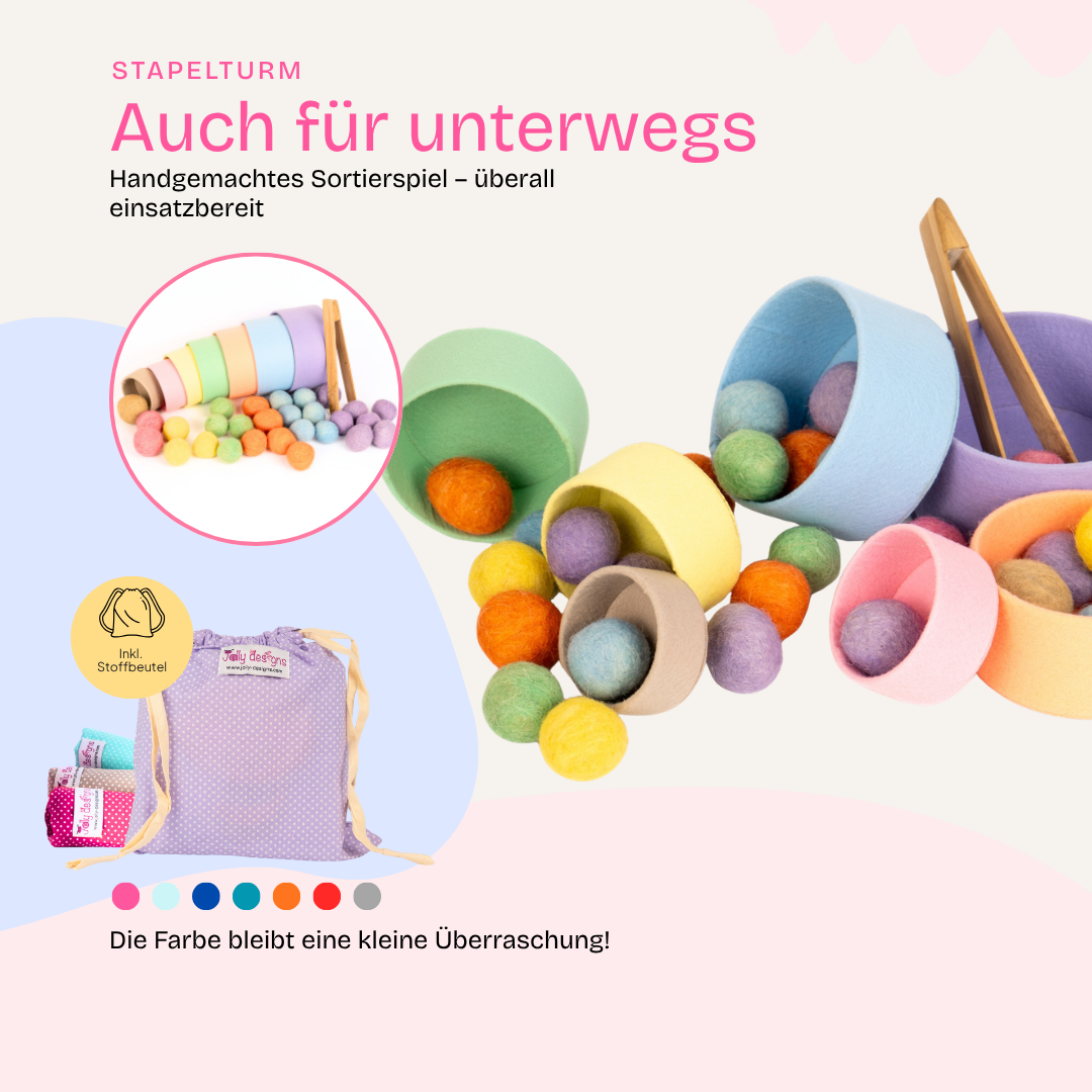 Kullerbunt Pastell – Sortierspiel mit Pinzette ab 3 Jahren