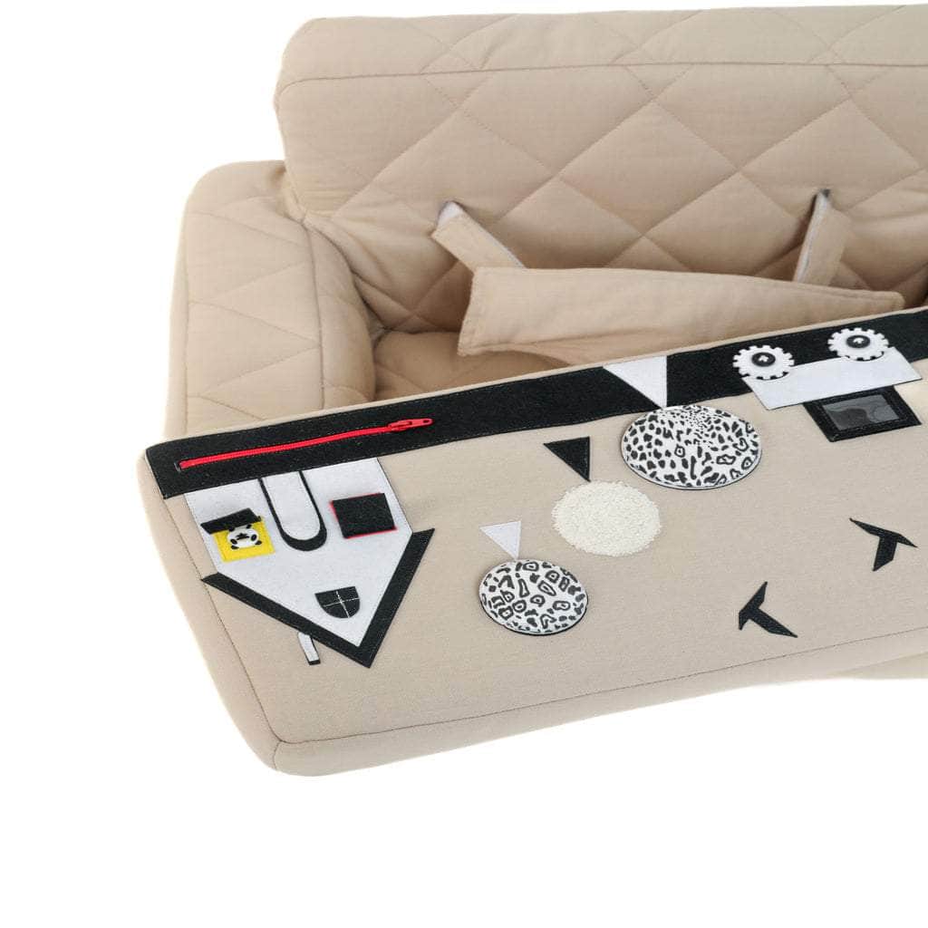 Activity Sessel eckig Activity Sessel Ecki beige mit Kontraste Auflage